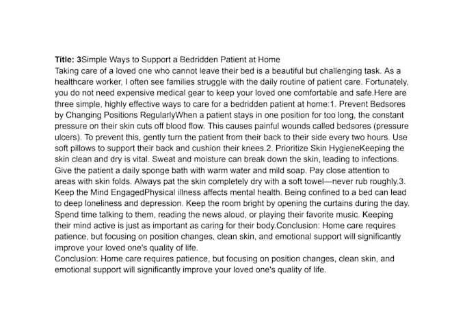 write professional medical and health blog posts